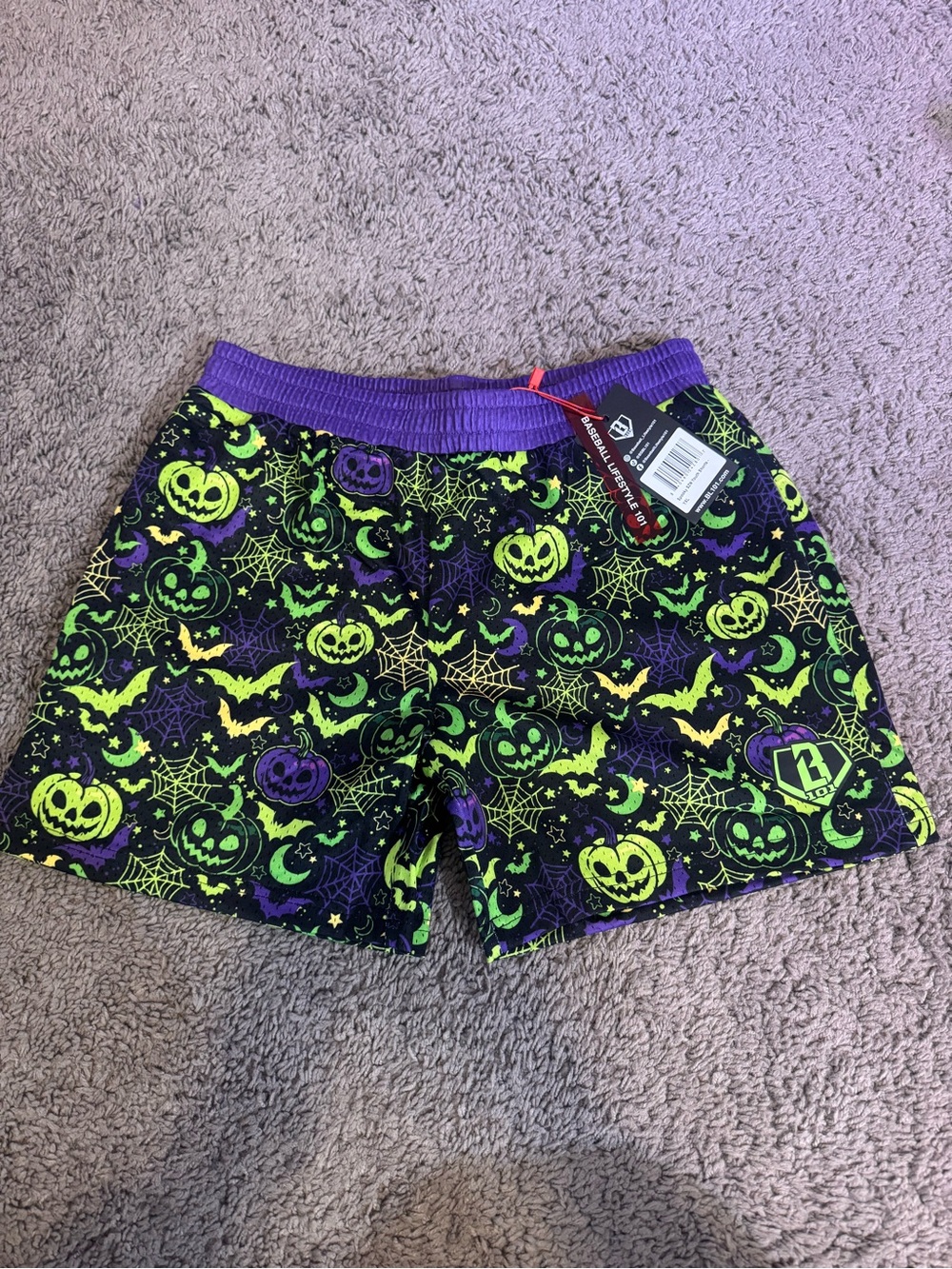Baseball Lifestyle Spooky Halloween Youth Shorts NWT | YXL